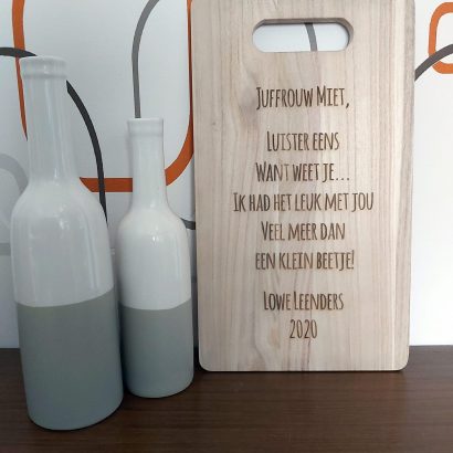 houten snijplank graveren - ZosTof op maat bedrukking